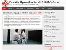 Tablet Screenshot of eastsidekyokushin.com